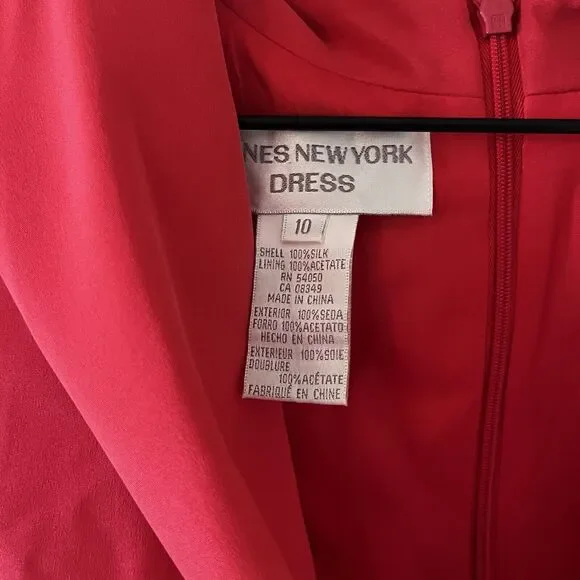 VINTAGE Jones New York Fusia Pink Kimono Wrap Night Out Dress 10 Gorgeous - Picture 4 of 5